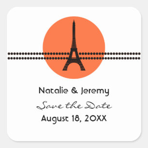 Mod Paris Dots Enregistrer Stickers Date, Orange