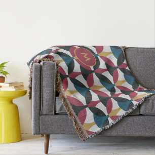 Mod Patroon Fleece Deken met Monogram