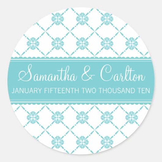 Mod Patroon Monogram Sticker (Voorkant)