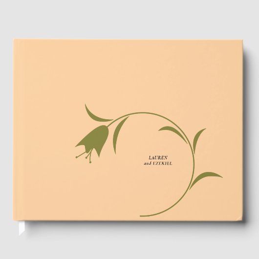 MOD PEACH & OLIJFTULP BRUILOFT GASTENBOEK (Voorkant)
