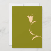 MOD PEACH & OLIVE TULIP Faire-part de mariage (Dos)
