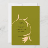 MOD PEACH & OLIVE TULIP Faire-part de mariage (Devant)