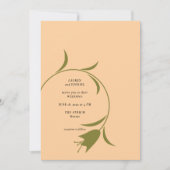 MOD PEACH & OLIVE TULIP Faire-part de mariage (Devant)