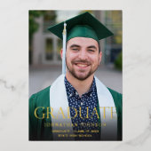 Mod Photo Graduate Foil Graduate Faire-part (Recto)