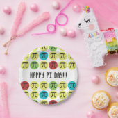 Mod Pi-Bord levert kleurrijk Pi-papier Papieren Bordje (Feest)