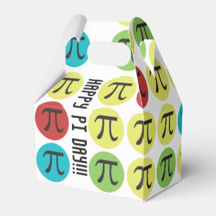 Mod Pi-dag - kleurrijke pi-symboolcirkels Bedankdoosjes
