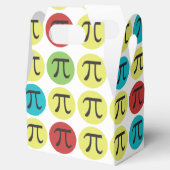 Mod Pi Day - Kleurrijke Pi-symboolcirkels Bedankdoosjes (Geopend)