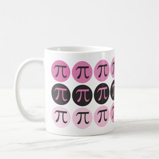 Mod Pi - Pi rose Mug cadeau Pi (Gauche)