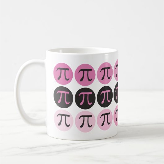Mod Pi  - Roze Pi cadeaumok Koffiemok (Links)