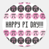 Mod Pi - Roze Pi Ronde Sticker (Voorkant)