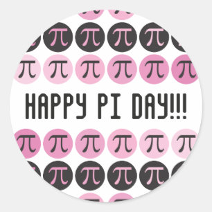 Mod Pi - Roze Pi Ronde Sticker