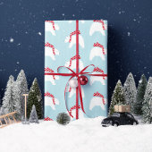 Mod Polar Beren- Blauw- Kerst inpakpapier