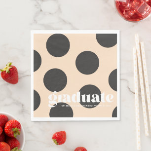 Mod Polka Dot Graduation Party Napkins Servet