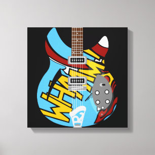 Mod Pop art guitar Canvas Afdruk