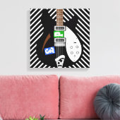 Mod Pop art guitar Canvas Afdruk (Insitu (Woonkamer))