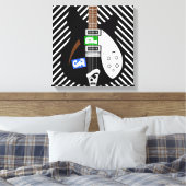 Mod Pop art guitar Canvas Afdruk (Insitu (Slaapkamer))