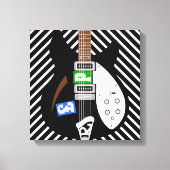 Mod Pop art guitar Canvas Afdruk (Voorkant)