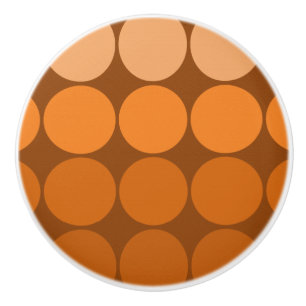 Mod Pop MCM cercles en céramique bouton orange