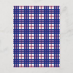 Mod Pset Pattern Red White Blue Briefkaart