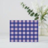 Mod Pset Pattern Red White Blue Briefkaart (Staand voorkant)