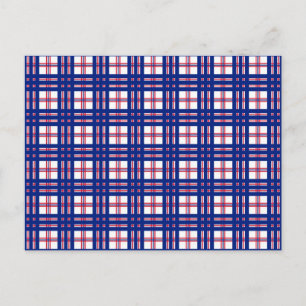 Mod Pset Pattern Red White Blue Briefkaart