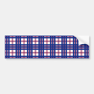 Mod Pset Pattern Red White Blue Bumpersticker