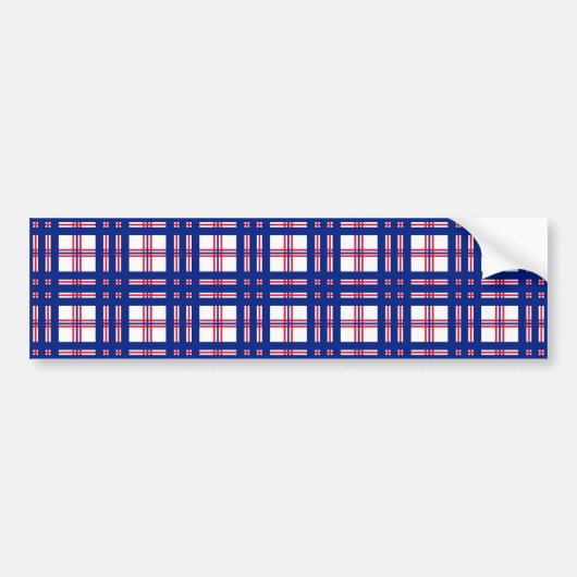 Mod Pset Pattern Red White Blue Bumpersticker (Voorkant)