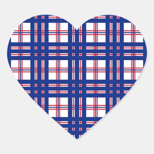 Mod Pset Pattern Red White Blue Hart Sticker (Voorkant)