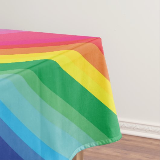 Mod regenboogkleurige 1e verjaardag tafelkleed (Voorbeeld)