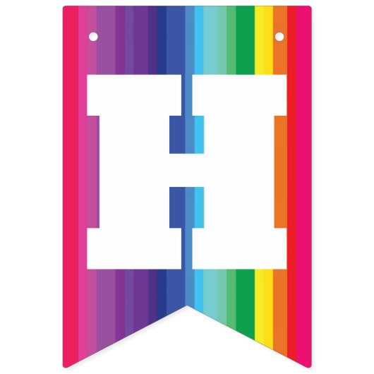 Mod regenboogkleurige 1e verjaardag vlaggetjes (Tweede vlag)