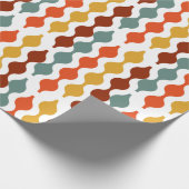 Mod Retro 1960's  Fun Boho Bohemian Cadeaupapier (Hoek)