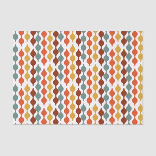 Mod Retro 1960's  Fun Boho Bohemian Wrappin Tissuepapier (Voorkant)