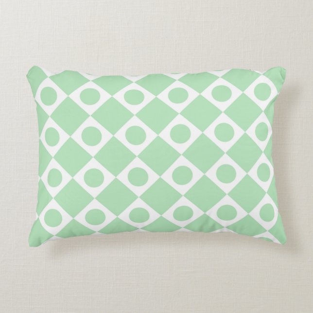 Mod Retro 60's Mint Accent Kussen (Voorkant)