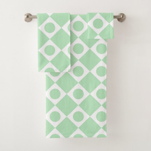 Mod Retro 60's Mint Bad Handdoek (Insitu)