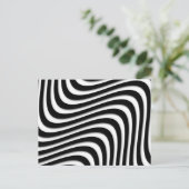 MOD Retro Black en White Swirls Briefkaart (Staand voorkant)