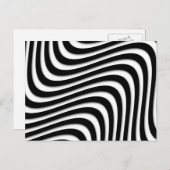 MOD Retro Black en White Swirls Briefkaart (Voorkant / Achterkant)