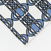 Mod Retro Blue Abstract Scarab Patroon Fleece Deken (Hoek)