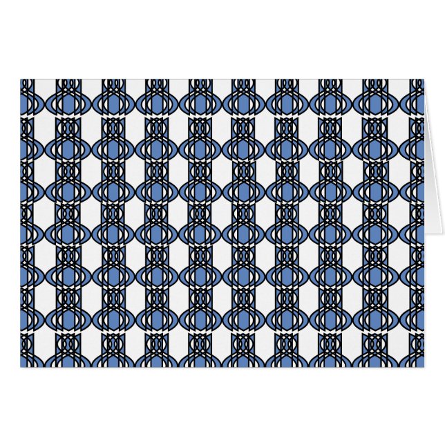 Mod Retro Blue Abstract Scarab Pattern (Devant horizontal)