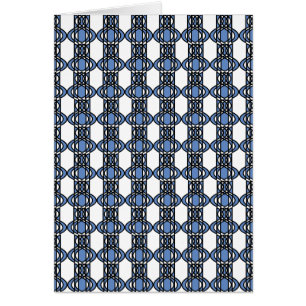 Mod Retro Blue Abstrait Scarab Motif