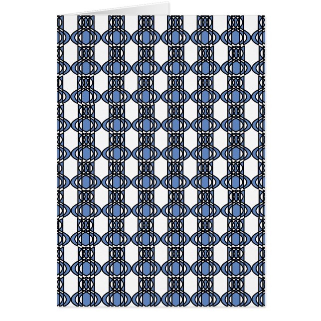 Mod Retro Blue Abstrait Scarab Motif (Devant)