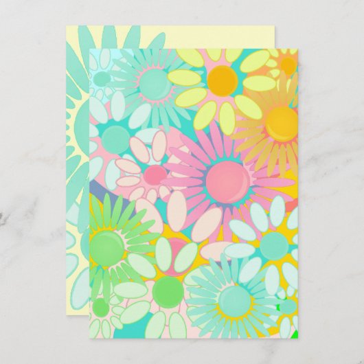 Mod Retro Hip 1960s Blank Party linvitations Kaart (Voorkant / Achterkant)