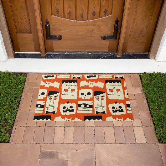 Mod Retro Monsters Deurmat (Buiten)