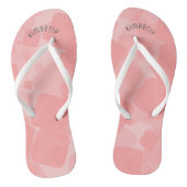 Mod Retro Pink Squares Patroon Teenslippers (Voetbed)
