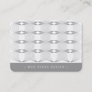 Mod Ringen Eenvoudig Geometrisch Patroon Modern St Visitekaartje