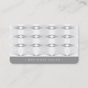 Mod Ringen Eenvoudig Geometrisch Patroon Modern St Visitekaartje