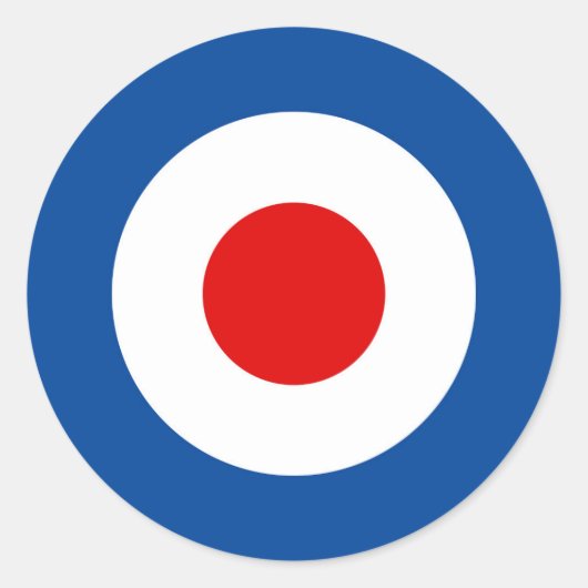 Mod Roundel 3"-stickers Ronde Sticker (Voorkant)