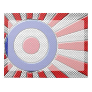 Mod Roundel Asian Sunburst in koolstofvezelstijl Notitieblok