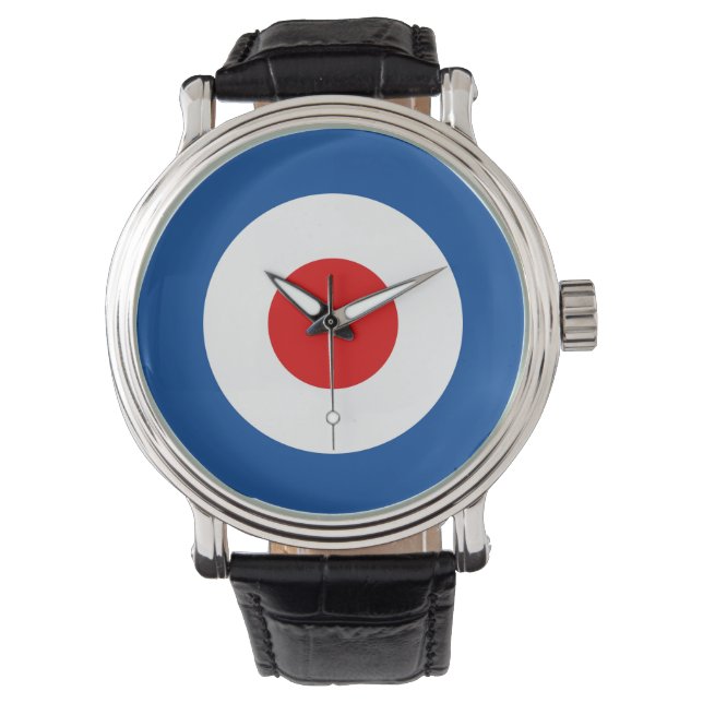 Mod Roundel Leather Band Watch Horloge (Voorkant)