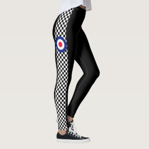 Mod Roundel Scooter Style Checkers Decor op Leggings