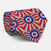 Mod Roundel Sunburst Design in koolstofvezelstijl Stropdas (Opgerold)